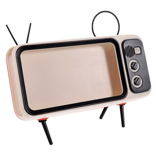 Hemobllo Tragbarer Telefonständer Im Retro-tv-Design Desktop-Smartphone-ständer Telefonhalter Lautsprecher Hemobllo Tragbarer Telefonständer Im Retro-tv-Design Desktop-Smartphone-ständer Telefonhalter Lautsprecher von Hemobllo