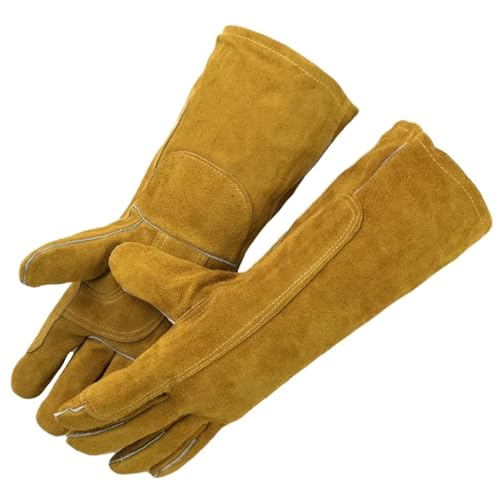 BBQ -Handschuhe, 1 Paar 15, 8 -Zoll -Hitze- und Verschleiß -Widerstandsgrillhandschuhe, Langarmschweißhandschuh zum Grillen zum Kochen von Hemore