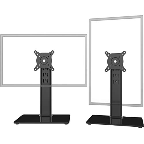 Hemudu Monitor Ständer Tischständer für 13 Zoll-32 Zoll Monitore, schwenkbar, neigbar, rotierbar, höhenverstellbar schwarz HT05B-201P von Hemudu