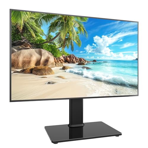 TV Standfuß Universal Höhenverstellbar Ständer Fernsehtisch Standfuß Halterung Fernsehständer LCD LED Flachbildfernseher Stand Glas Aufsatz VESA 200x200 Tischständer/Schwarz, hält bis zu 35kgs TV Standfuß Universal Höhenverstellbar Ständer Fernsehtisch Standfuß Halterung Fernsehständer LCD LED Flachbildfernseher Stand Glas Aufsatz VESA 200x200 Tischständer/Schwarz, hält bis zu 35kgs von Hemudu