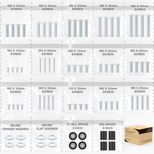 Universal TV Installation Hardware Kit Includes M4 M5 M6 M8 TV Sets Screws and Spacers for Most TVs Up to 80" HTA002 Universal TV Installation Hardware Kit Includes M4 M5 M6 M8 TV Sets Screws and Spacers for Most TVs Up to 80" HTA002 von Hemudu
