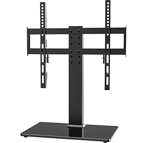 Universal-TV-Ständer - Tisch-TV-Ständer für 27-55-Zoll-LCD-LED-Fernseher - 9-stufig höhenverstellbarer TV-Fuß mit gehärtetem Glasfuß & Kabelmanagement, VESA 400x400mm HT08B-001 Universal-TV-Ständer - Tisch-TV-Ständer für 27-55-Zoll-LCD-LED-Fernseher - 9-stufig höhenverstellbarer TV-Fuß mit gehärtetem Glasfuß & Kabelmanagement, VESA 400x400mm HT08B-001 von Hemudu