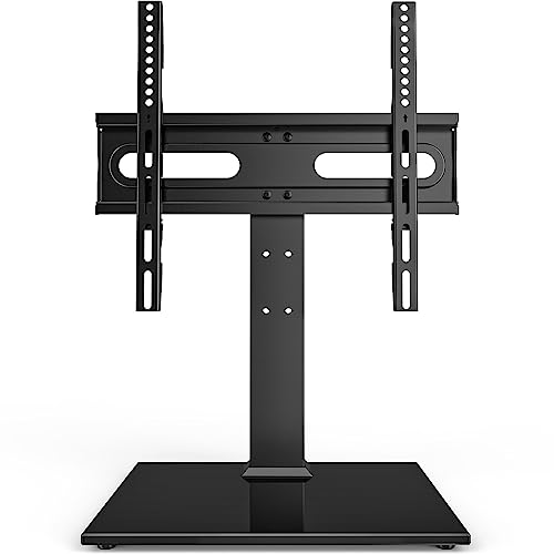 Universal-TV-Ständer - Tisch-TV-Ständer für 27-60-Zoll-LCD-LED-Fernseher - 9-stufig höhenverstellbarer TV-Fuß mit gehärtetem Glasfuß & Kabelmanagement, VESA 400x400mm Universal-TV-Ständer - Tisch-TV-Ständer für 27-60-Zoll-LCD-LED-Fernseher - 9-stufig höhenverstellbarer TV-Fuß mit gehärtetem Glasfuß & Kabelmanagement, VESA 400x400mm von Hemudu