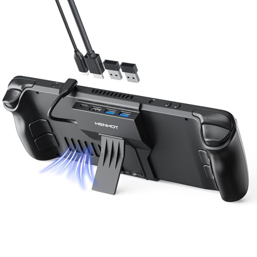 HenHot Steam Deck Dock, 4-Port USB C Hub mit HDMI 2.0 4K @ 60Hz, Dual USB-A 3.0, 100W Max PD-in, faltbarer Ständer HenHot Steam Deck Dock, 4-Port USB C Hub mit HDMI 2.0 4K @ 60Hz, Dual USB-A 3.0, 100W Max PD-in, faltbarer Ständer von HenHot