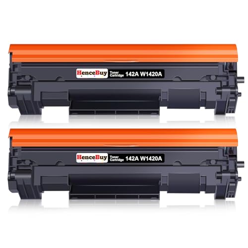 HenceBuy 142a Toner Schwarz (Mit Chip) Ersatz für HP 142A W1420A Tonerkartusche Kompatibel für HP Laserjet M110w M110 HP Laserjet MFP M140w M140 MFP M139 Drucker (2 Schwarz) von HenceBuy