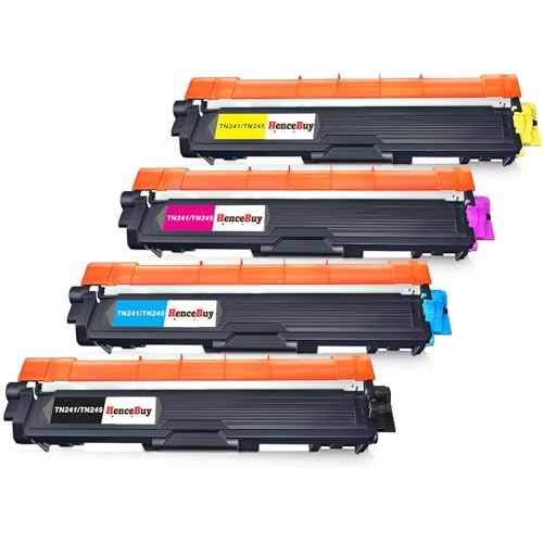 HenceBuy TN241 TN245 Toner Kompatibel für Brother TN-241 TN-245 TN242 TN246 für Brother MFC-9332CDW DCP-9022CDW HL-3142CW DCP-9020CDW HL-3140CW MFC-9142CDN HL-3152CDW (Schwarz Cyan Gelb Magenta) von HenceBuy
