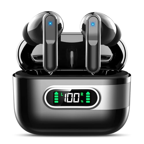 Hendari Bluetooth Kopfhörer, Kopfhörer Kabellos Bluetooth 5.3, In Ear Kopfhörer mit 4 ENC Mikrofon, 42Std Spielzeit Touch Control In Ear Kopfhörer mit LED-Anzeige, IP7 Wasserdicht Ohrhörer, USB-C, von Hendari