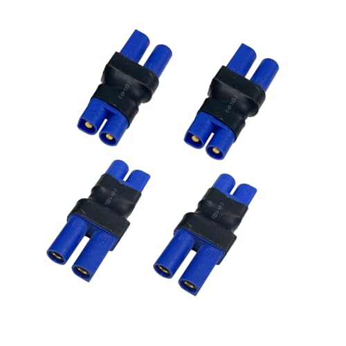 4 Stück 2 Paar EC3 Steckverbinder auf EC5 Steckverbinder 2 Pins Buchse Stecker Adapter Stecker für RC FPV-Drohne Auto Lipo NiMH Batterieladegerät ESC (EC3 M auf EC5 F 4PCS) von Hengfuntong-Elec