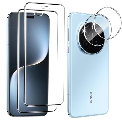 Hengnewro für Honor Magic 7 Pro für Panzerglas mit Kamera Schutzfolie, 2 Stücke Panzer Schutz Glas Mit 2 Stück Kameraschutz, 9H Härte Panzer Anti-Kratzen HD Glas Hengnewro für Honor Magic 7 Pro für Panzerglas mit Kamera Schutzfolie, 2 Stücke Panzer Schutz Glas Mit 2 Stück Kameraschutz, 9H Härte Panzer Anti-Kratzen HD Glas von Hengnewro