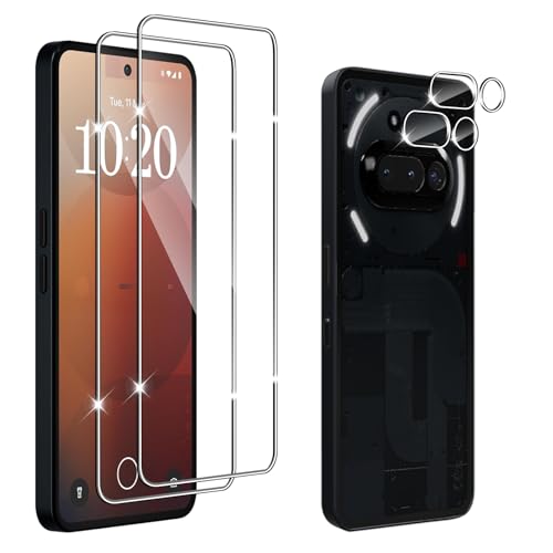 Hengnewro für Nothing Phone 3A für Panzerglas, 2 Stücke Panzer Schutz Glas Mit 2 Stück Kameraschutz, 9H Härte Panzer Anti-Kratzen HD Glas Folie Hengnewro für Nothing Phone 3A für Panzerglas, 2 Stücke Panzer Schutz Glas Mit 2 Stück Kameraschutz, 9H Härte Panzer Anti-Kratzen HD Glas Folie von Hengnewro