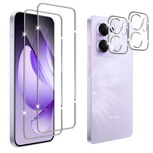 Hengnewro für OPPO Reno 13F für Panzerglas, 2 Stücke Panzer Schutz Glas Mit 2 Stück Kameraschutz, 9H Härte Panzer Anti-Kratzen HD Glas Folie Hengnewro für OPPO Reno 13F für Panzerglas, 2 Stücke Panzer Schutz Glas Mit 2 Stück Kameraschutz, 9H Härte Panzer Anti-Kratzen HD Glas Folie von Hengnewro
