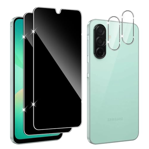 Hengnewro für Samsung Galaxy A26 5G für Panzerglas Sichtschutz 2 Stück Schutzfolie Folie Sichtschutz Zubehör + 2 Stück Kameraschutz, 9H Härte Stoßfest Kratzfest Anti-Fingerabdruck Hengnewro für Samsung Galaxy A26 5G für Panzerglas Sichtschutz 2 Stück Schutzfolie Folie Sichtschutz Zubehör + 2 Stück Kameraschutz, 9H Härte Stoßfest Kratzfest Anti-Fingerabdruck von Hengnewro