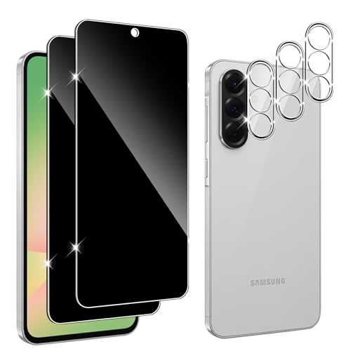 Hengnewro für Samsung Galaxy A56 5G für Panzerglas Sichtschutz 2 Stück Schutzfolie Folie Sichtschutz Zubehör + 2 Stück Kameraschutz, 9H Härte Stoßfest Kratzfest Anti-Fingerabdruck Hengnewro für Samsung Galaxy A56 5G für Panzerglas Sichtschutz 2 Stück Schutzfolie Folie Sichtschutz Zubehör + 2 Stück Kameraschutz, 9H Härte Stoßfest Kratzfest Anti-Fingerabdruck von Hengnewro