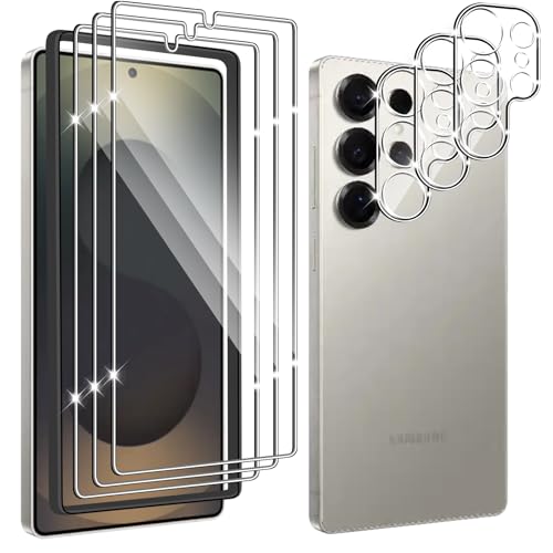 Hengnewro für Samsung Galaxy S25 Ultra 5G für Panzerglas, 3 Stücke Panzer Schutz Glas Mit 3 Stück Kameraschutz, 9H Härte Panzer Anti-Kratzen HD Glas Folie mit Rahmen Positionierhilfe Hengnewro für Samsung Galaxy S25 Ultra 5G für Panzerglas, 3 Stücke Panzer Schutz Glas Mit 3 Stück Kameraschutz, 9H Härte Panzer Anti-Kratzen HD Glas Folie mit Rahmen Positionierhilfe von Hengnewro