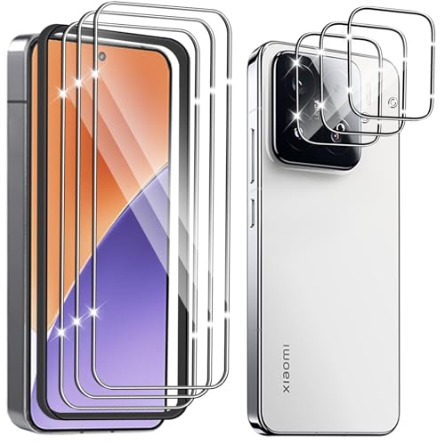 Hengnewro für Xiaomi 15 5G für Panzerglas mit Kamera Schutzfolie, 3 Stücke Panzer Schutz Glas Mit 3 Stück Kameraschutz, 9H Härte Panzer HD Glas Folie mit Rahmen Positionierhilfe Hengnewro für Xiaomi 15 5G für Panzerglas mit Kamera Schutzfolie, 3 Stücke Panzer Schutz Glas Mit 3 Stück Kameraschutz, 9H Härte Panzer HD Glas Folie mit Rahmen Positionierhilfe von Hengnewro