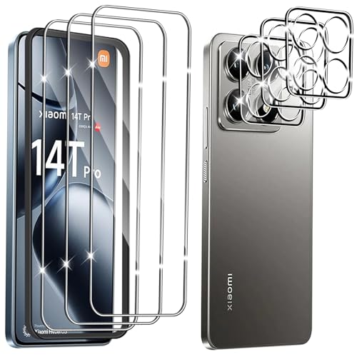 Hengnewro für Xiaomi 14T Pro für Panzerglas mit Kamera Schutzfolie, 3 Stücke Panzer Schutz Glas Mit 3 Stück Kameraschutz, 9H Härte Panzer Anti-Kratzen HD Glas Folie mit Rahmen Positionierhilfe Hengnewro für Xiaomi 14T Pro für Panzerglas mit Kamera Schutzfolie, 3 Stücke Panzer Schutz Glas Mit 3 Stück Kameraschutz, 9H Härte Panzer Anti-Kratzen HD Glas Folie mit Rahmen Positionierhilfe von Hengnewro