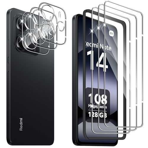 Hengnewro für Xiaomi Redmi Note 14 5G für Panzerglas mit Kamera Schutzfolie, 3 Stücke Panzer Schutz Glas Mit 3 Stück Kameraschutz, 9H Härte Panzer HD Glas Folie mit Rahmen Positionierhilfe Hengnewro für Xiaomi Redmi Note 14 5G für Panzerglas mit Kamera Schutzfolie, 3 Stücke Panzer Schutz Glas Mit 3 Stück Kameraschutz, 9H Härte Panzer HD Glas Folie mit Rahmen Positionierhilfe von Hengnewro