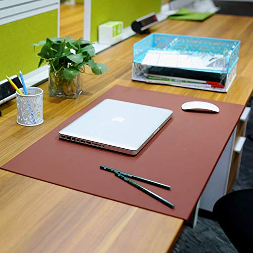 Multifunktionale Schreibtischunterlage 2mm Desktop Schreibblock mit Kantenschutz, Büro wasserdicht Anti-Rutsch Mauspad, Wasserdichte Schreibenmatte,70X40CM,Weinrot von Hengz