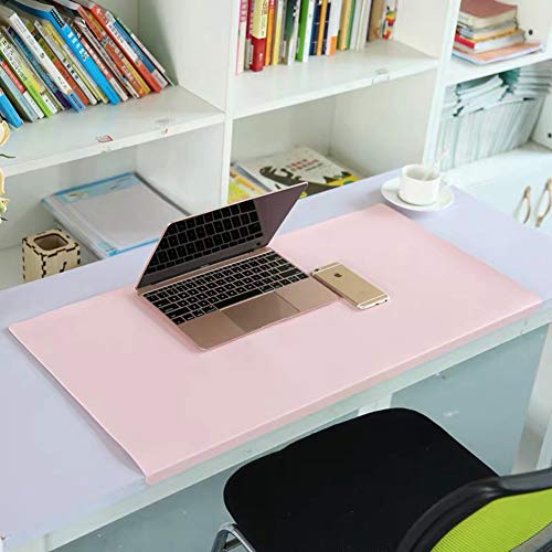 Multifunktionales Office Mauspad Ultradünnes Matte mit Kantenschutz, Sanft Luxus PU-Leder Schreibunterlage Laptop Tischunterlage für Büro Zuhause von Hengz