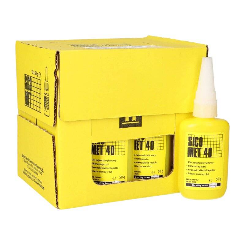 12x Klebstoff Sicomet 40 a 50 gr. pro Flasche (1 VPE / Packung) von Henkel