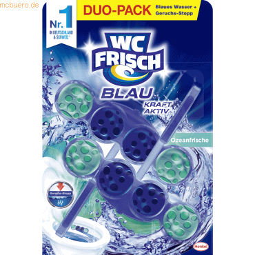 Henkel WC frisch Duftspüler Kraft Aktiv W2F2 Ozeanfrische 2 Stück Henkel WC frisch Duftspüler Kraft Aktiv W2F2 Ozeanfrische 2 Stück von Henkel