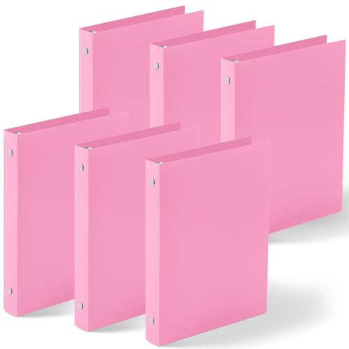 Henoyso 6 Stück 2,5 cm Mini-3-Ringbuch, passend für 14 x 21,6 cm Papier, drei runde Ringe, Kunststoff, rosa Mini-Ordner für Schule, Büro, Rezepte, Fotoalbum-Seiten Henoyso 6 Stück 2,5 cm Mini-3-Ringbuch, passend für 14 x 21,6 cm Papier, drei runde Ringe, Kunststoff, rosa Mini-Ordner für Schule, Büro, Rezepte, Fotoalbum-Seiten von Henoyso