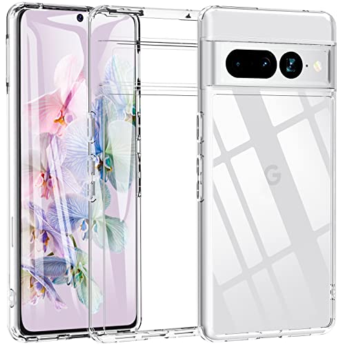 Für Google Pixel 7 pro Hülle, Pixel 7 pro Handyhülle Ultra Dünne Handyhülle, Anti-Gelb, Stoßschutzhülle Pixel 7 pro TPU Bumper Case Google Pixel 7pro Cover (Transparent) von Hensinple