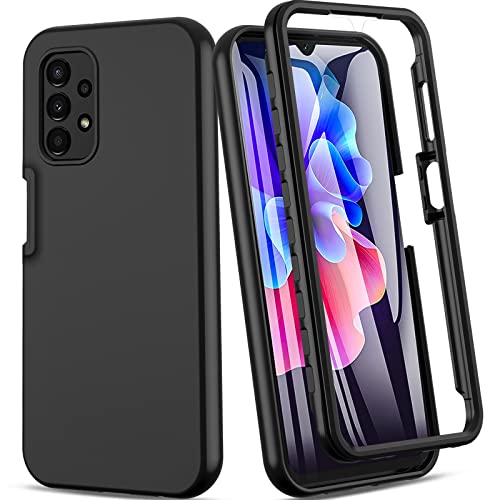 Für Samsung Galaxy A13 4G/A13 5G/A04S Hülle, 360 Grad Rundumschutz Integrierter Displayschutz Stoßfest Bumper Schutzhülle Handyhülle Case（Schwarz） von Hensinple