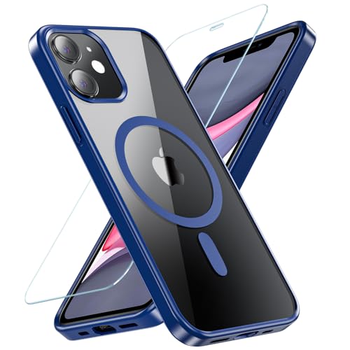 Hensinple Für iPhone 11 Hülle mit MagSafe, Magnetisch Handyhülle iPhone 11 mit Panzer Schutz Glas Rundumschutz Stoßfest Militärstandard Outdoor Cover Schutzhülle für iPhone 11 Case-Blau Hensinple Für iPhone 11 Hülle mit MagSafe, Magnetisch Handyhülle iPhone 11 mit Panzer Schutz Glas Rundumschutz Stoßfest Militärstandard Outdoor Cover Schutzhülle für iPhone 11 Case-Blau von Hensinple