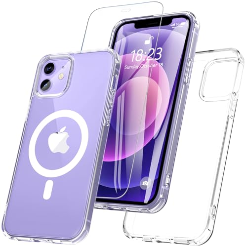 Hensinple Für iPhone 12/12 Pro Hülle Für Magsafe,Hanyhülle iPhone 12 Magnetisch mit Panzer Schutz Glas Stoßfest Militärstandard Rundumschutz Schutzhülle für iPhone 12/12 Pro Case Klar Hensinple Für iPhone 12/12 Pro Hülle Für Magsafe,Hanyhülle iPhone 12 Magnetisch mit Panzer Schutz Glas Stoßfest Militärstandard Rundumschutz Schutzhülle für iPhone 12/12 Pro Case Klar von Hensinple
