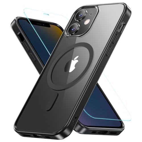 Hensinple Magnetisch für iPhone 12 Mini Hülle 5,4'',mit Panzer Schutz Glas,Stoßfest Militärschutz Rundumschutz Schutzhülle Case Handyhülle für iPhone 12 Mini-Schwarz Hensinple Magnetisch für iPhone 12 Mini Hülle 5,4'',mit Panzer Schutz Glas,Stoßfest Militärschutz Rundumschutz Schutzhülle Case Handyhülle für iPhone 12 Mini-Schwarz von Hensinple