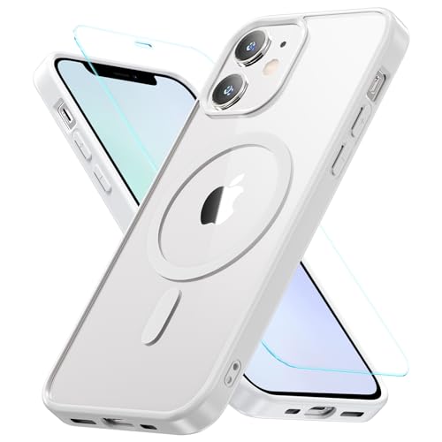Hensinple Magnetisch für iPhone 12 Mini Hülle 5,4'',mit Panzer Schutz Glas,Stoßfest Militärschutz Rundumschutz Schutzhülle Case Handyhülle für iPhone 12 Mini-Weiß Hensinple Magnetisch für iPhone 12 Mini Hülle 5,4'',mit Panzer Schutz Glas,Stoßfest Militärschutz Rundumschutz Schutzhülle Case Handyhülle für iPhone 12 Mini-Weiß von Hensinple