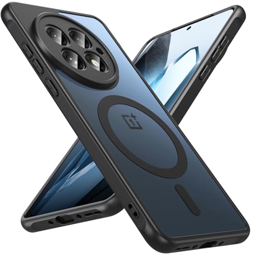 Magnetische Schutzhülle für OnePlus 13 [kompatibel mit MagSafe], durchscheinend, matt, stoßfest, schlanke Passform, militärische Qualität, sturzsicher, Anti-Fingerabdruck, Handyhülle für OnePlus 13 5G von Hensinple