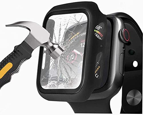 Henstar [2 Stück] Schwarz Hard Apple Watch Series 3/2/1 38mm Hülle Mit Displayschutz, 360° Rundum Schutzhülle Ultradünne Schutz Case für iWatch (Series 3/2/1 38mm, schwarz) von Henstar