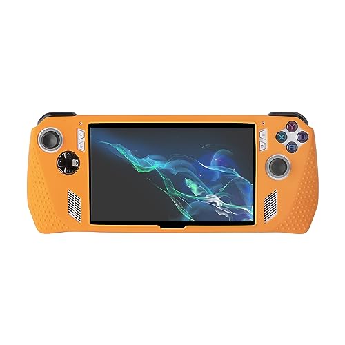 Hensych Silikon Schutzhülle für ROG Ally-Spielekonsole Geeignet 、für die ROG Ally-Spielekonsole, Silikonhülle, kratzfestes, rutschfestes Handheld-Schutzhüllenzubehör (orange) von Hensych