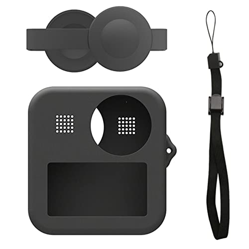 Hensych für Go-Pro Max Dual Lens Caps Case + Body Silicone Protective Case (Schwarz) von Hensych
