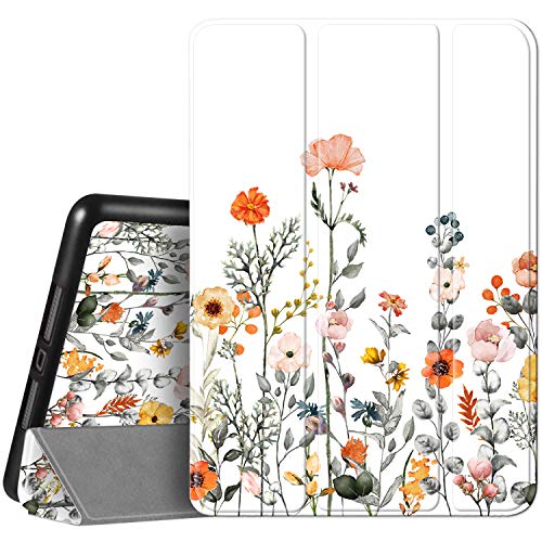 Hepix iPad 8. / 7. Generation Hülle Blume iPad 10.2 Case Daisy mit Stifthalter 2020 2019 Cute Wild Little Floral Protective Shockproof Cover Auto Sleep Wake for A2270 A2428 A2429 A2197 A2198 A2200 von Hepix