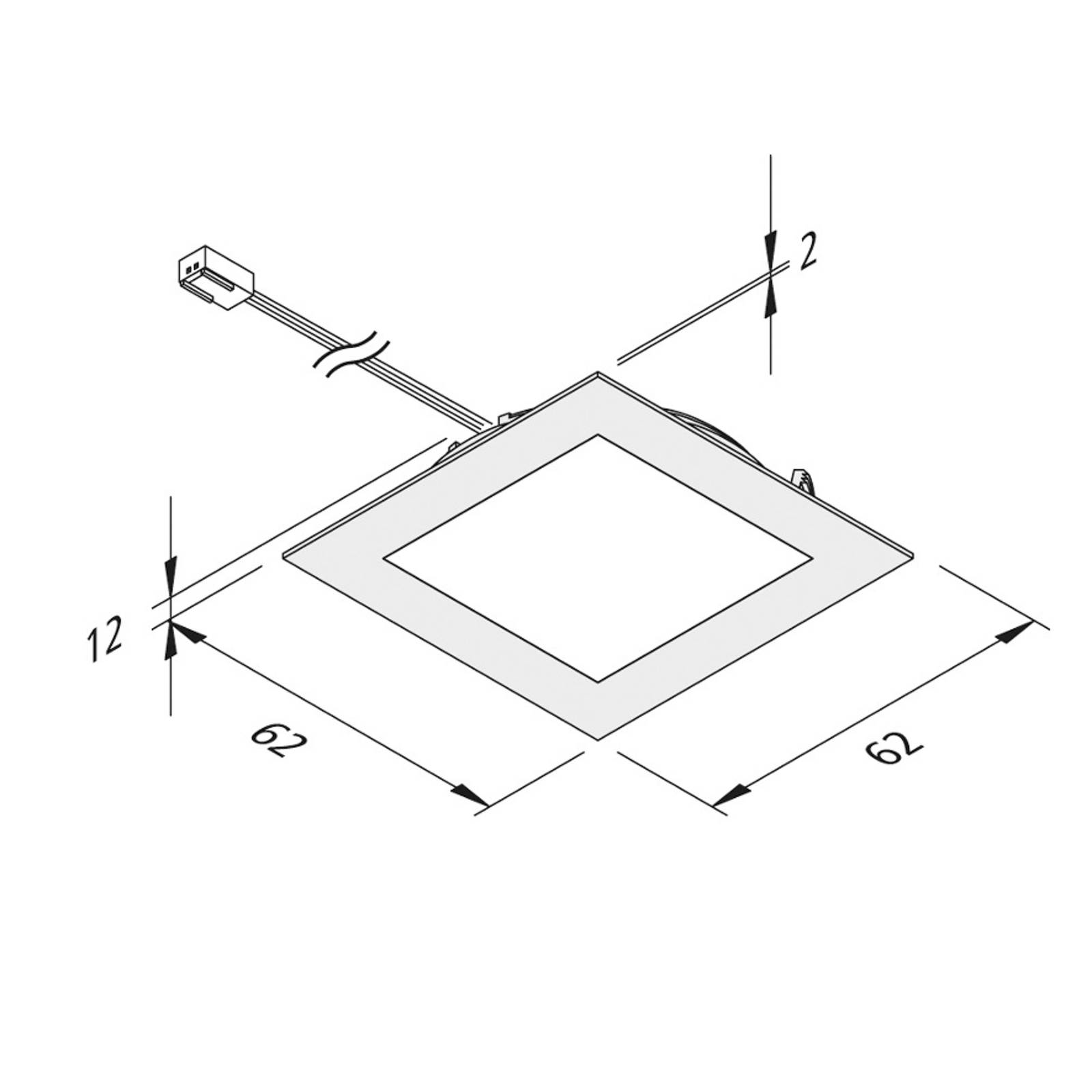 LED-Möbeleinbaulampe FAQ 58 stahl 3x-Set 3W 4.000K von Hera