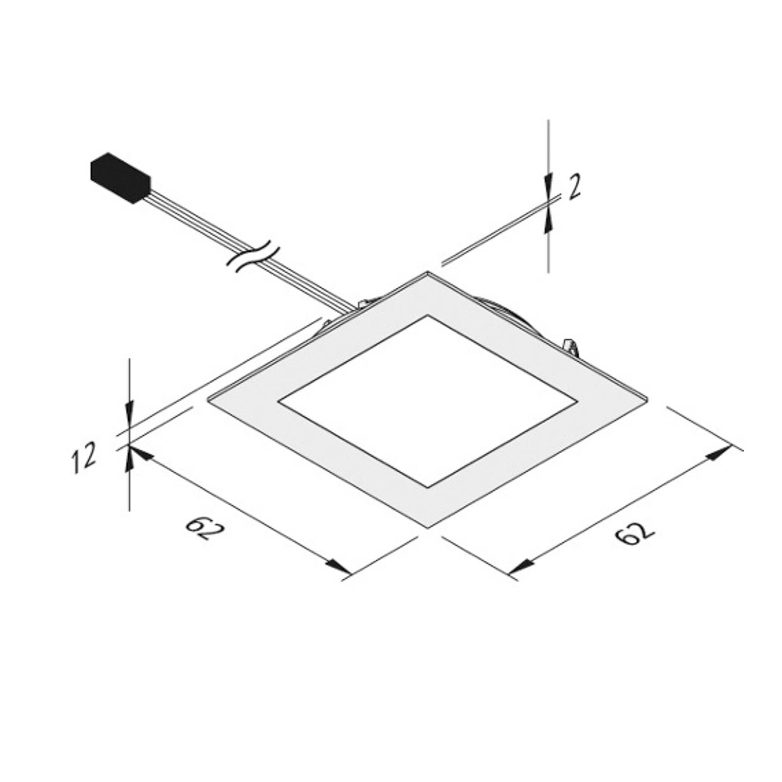 LED-Möbeleinbauleuchte Dynamic FAQ 58 stahl 3W CCT von Hera