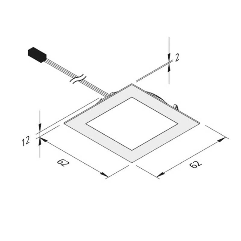 LED-Möbeleinbauleuchte Dynamic FAQ 58 stahl 3W CCT von Hera