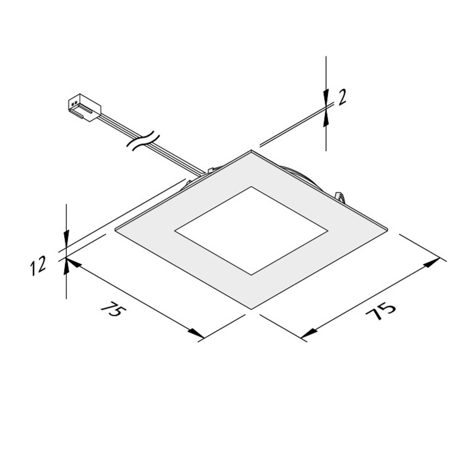 LED-Möbeleinbauleuchte FAQ 68 3er-Set stahl 4W 930 von Hera