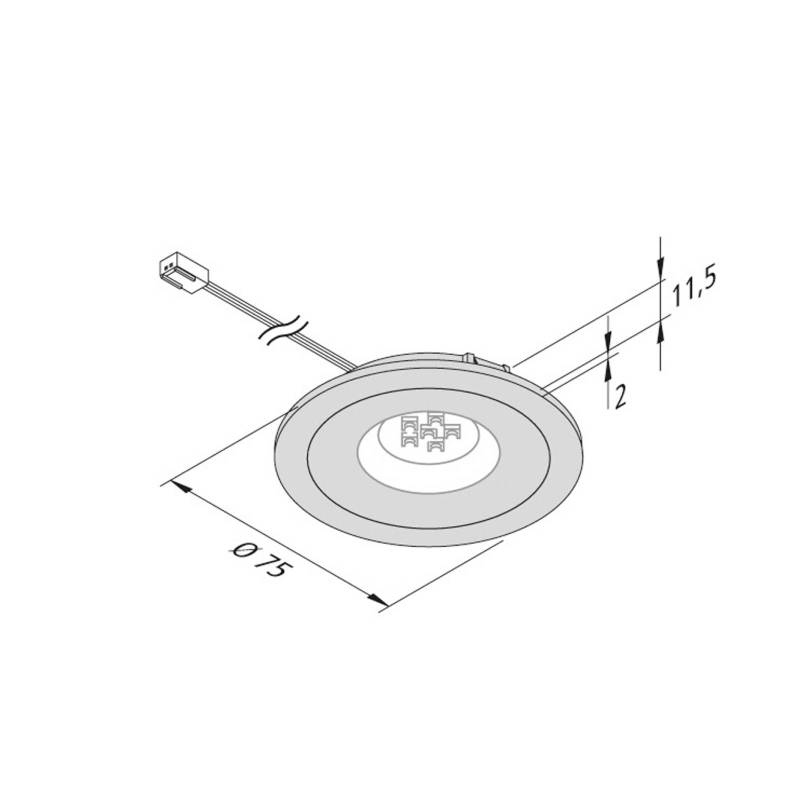 LED-Möbeleinbaustrahler AR 68 4W edelstahl 3.000K von Hera