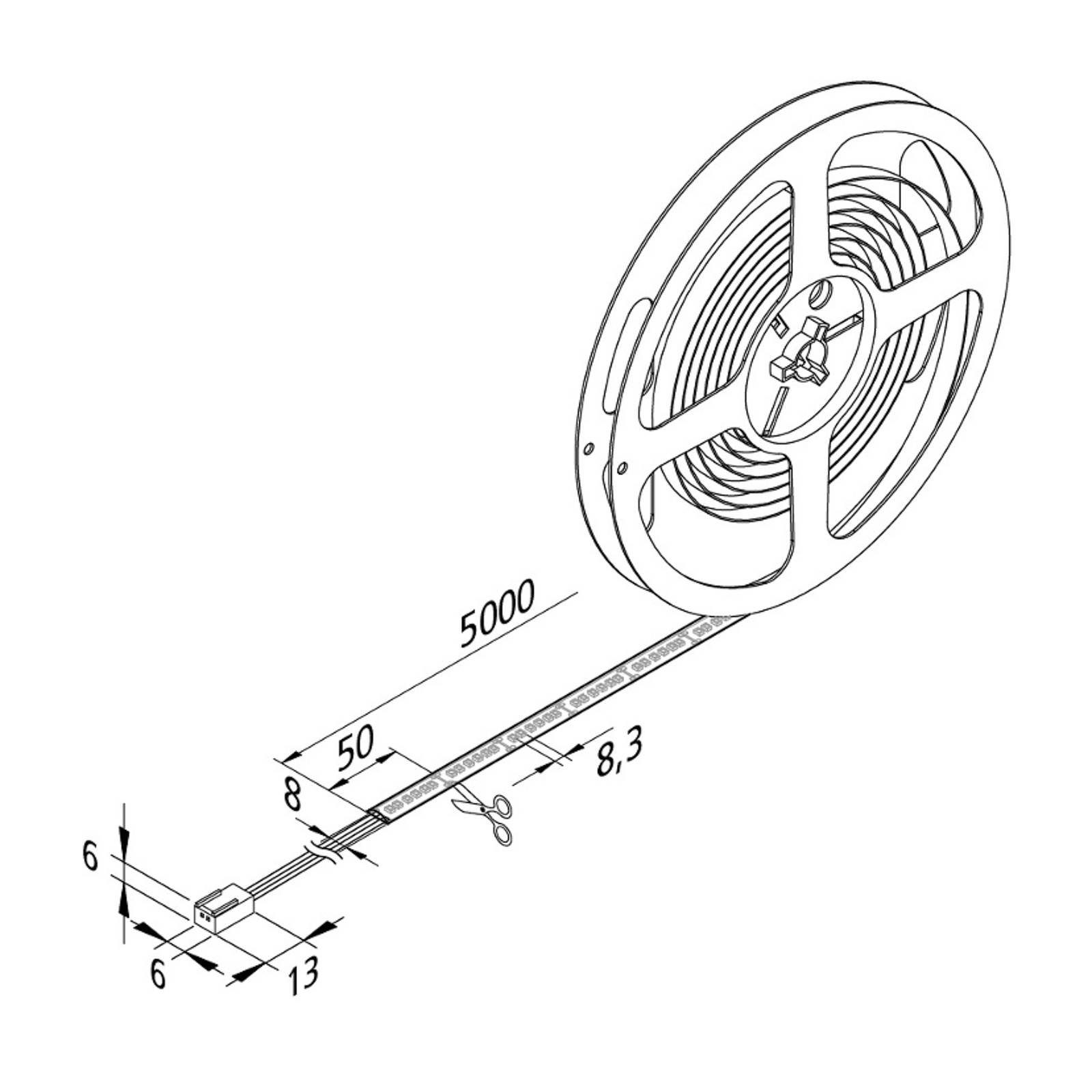 LED-Strip Basic-Tape S, IP54, 3.000K, Länge 500cm von Hera