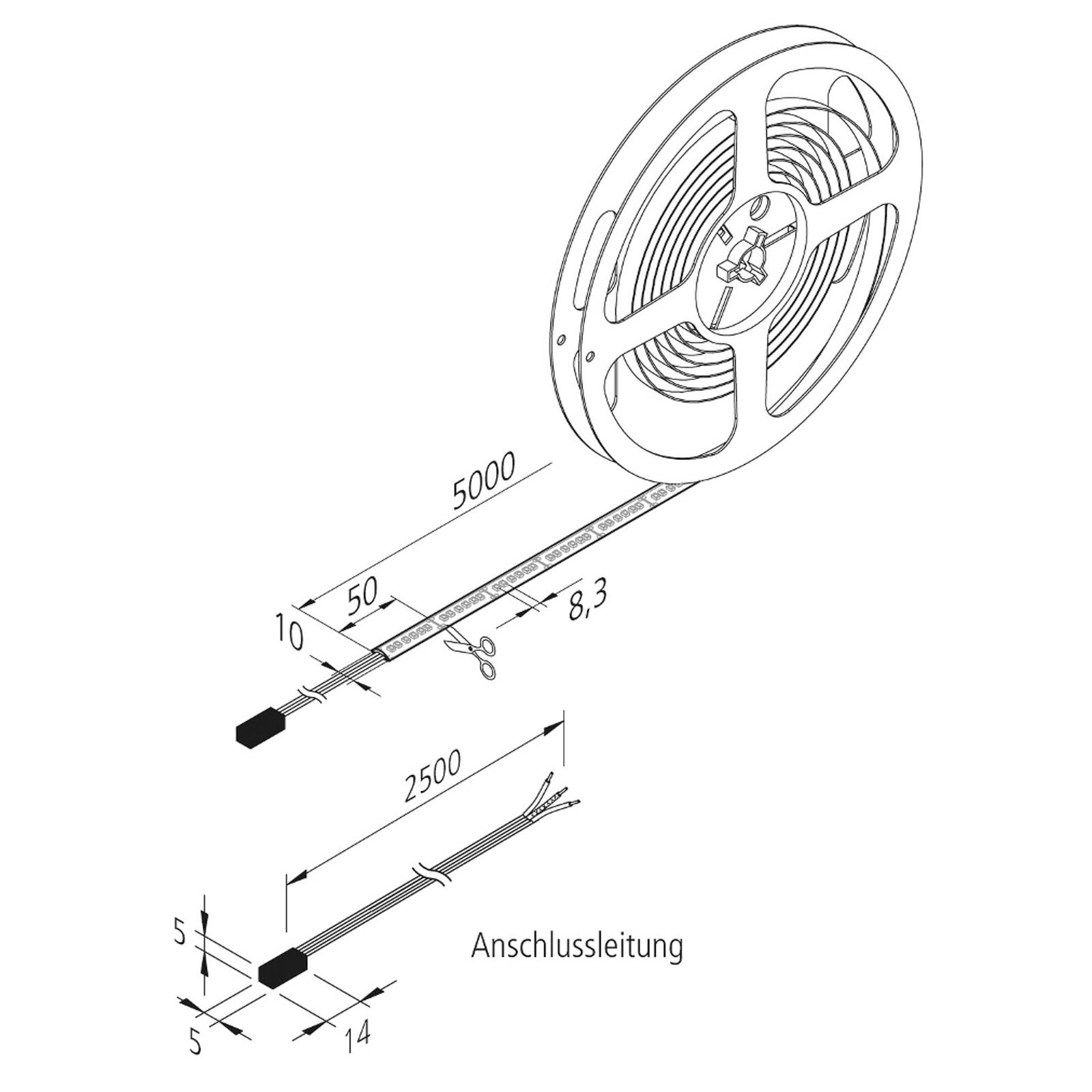 LED-Strip Dynamic-Tape S IP54 2.700-5.000K 500cm LED-Strip Dynamic-Tape S IP54 2.700-5.000K 500cm von Hera