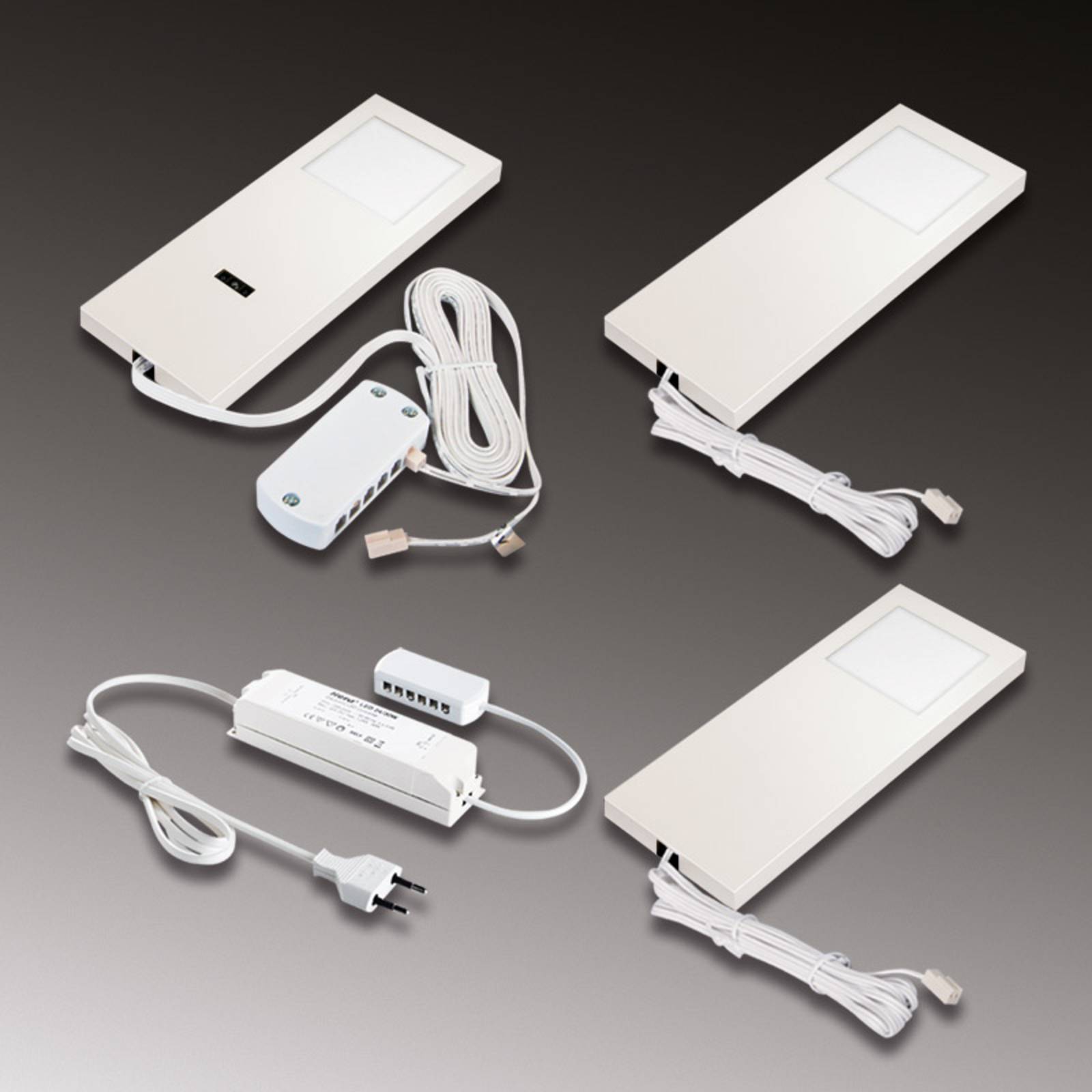 Unterbauleuchte LED Slim-Pad F 3er-Set 3.000K weiß Unterbauleuchte LED Slim-Pad F 3er-Set 3.000K weiß von Hera