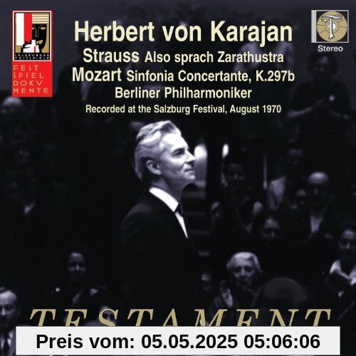 Karajan dirigiert Mozart: Sinfonie Concertante K 297b/ Strauss: Also Sprach Zarathustra von Herbert von Karajan