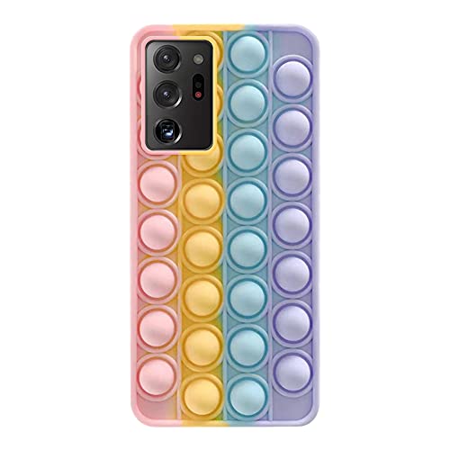 Herbests Kompatibel mit Samsung Galaxy Note 20 Ultra Hülle Fidget Toys Phone Case Fidget Handyhülle Stressspielzeug Bubble Phone Case 3D Pop Bubble Stress Spielzeug Autismus Special Need Fidget Toy von Herbests