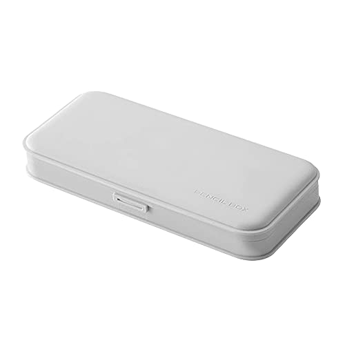 Herbests Kunststoff Federmäppchen, Bleistift Box Bleistift Beutel Halter Stiftetasche Federtaschen Teenager Mädchen Mäppchen Etui Stiftebox Stiftehalter Box Organizer Pencil Case für Schule Büro,Grau von Herbests