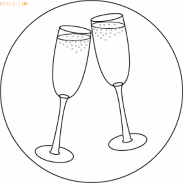 3 x Herbin Siegel Symbol Champagner-Gläser von Herbin