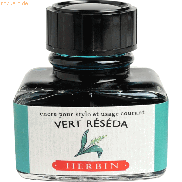 4 x Herbin Füllertinte 30ml Resedagrün von Herbin